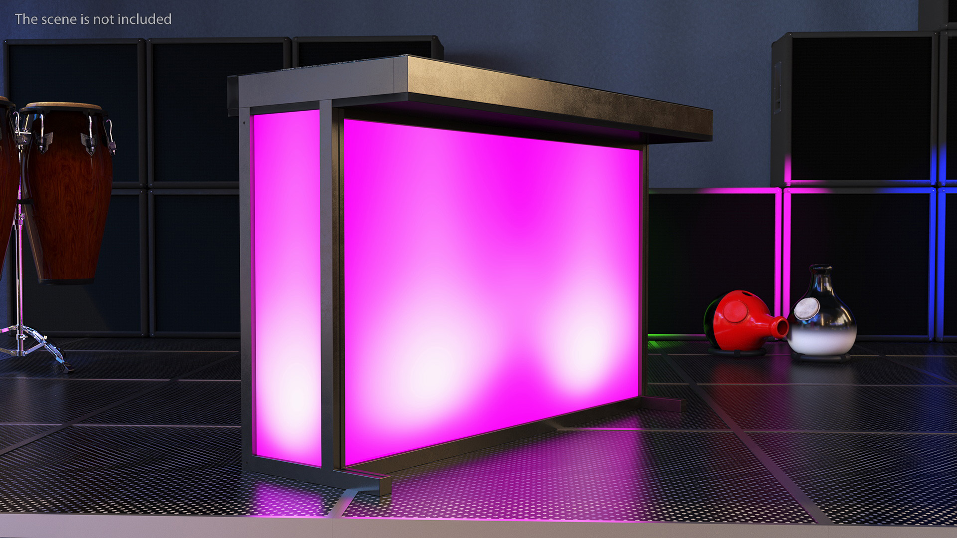 DJ Stand with Purple Lighting 3D model