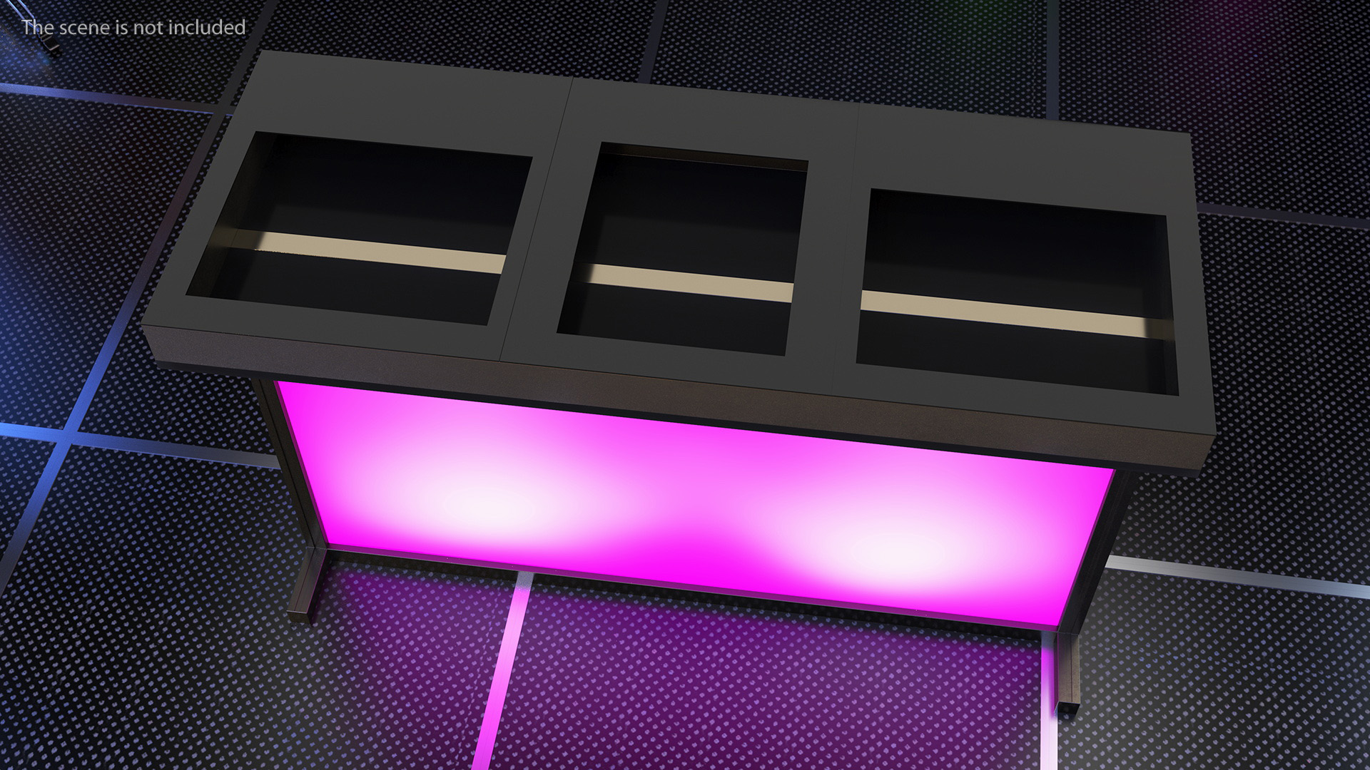 DJ Stand with Purple Lighting 3D model