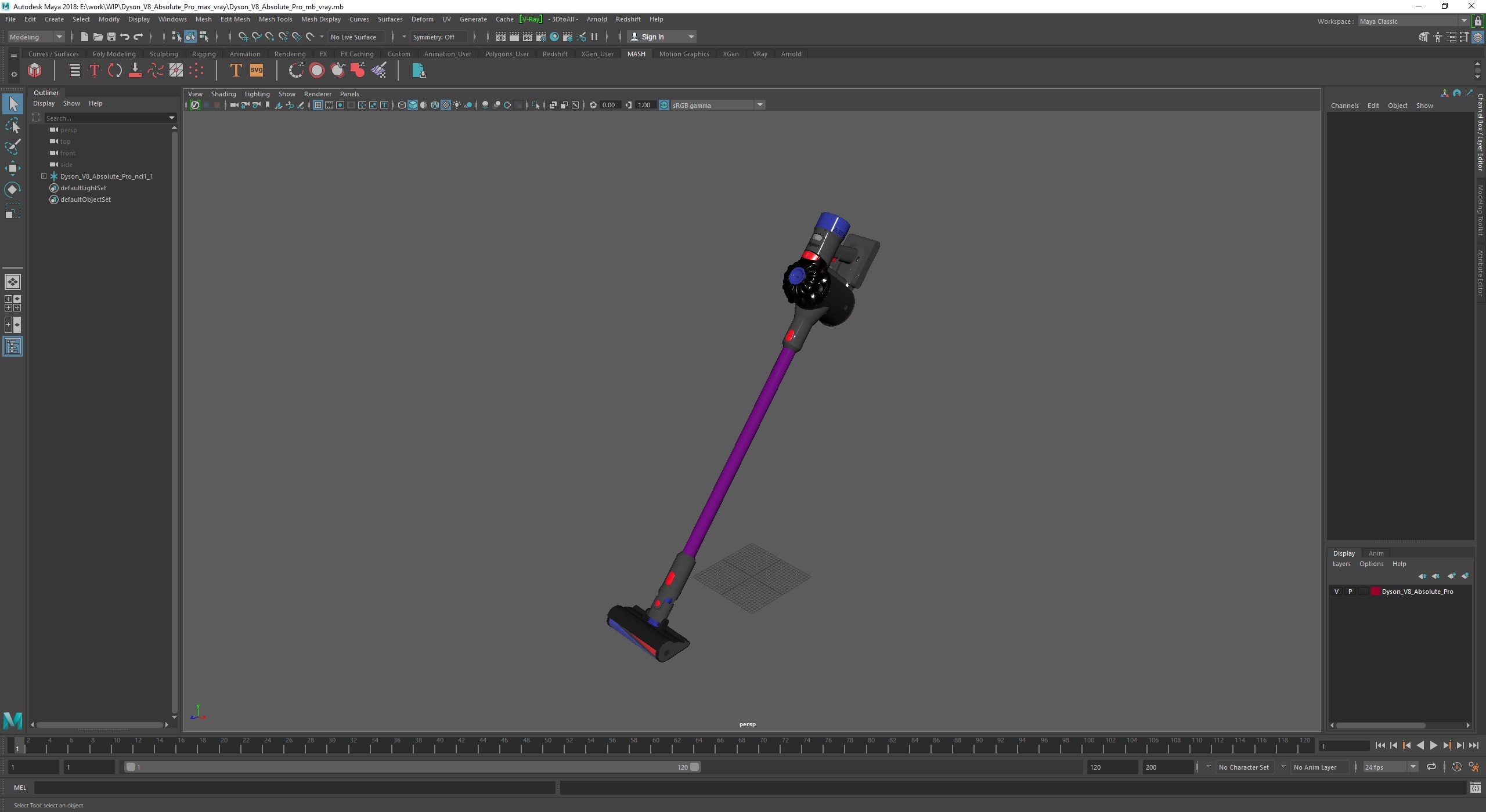 3D Dyson V8 Absolute Pro