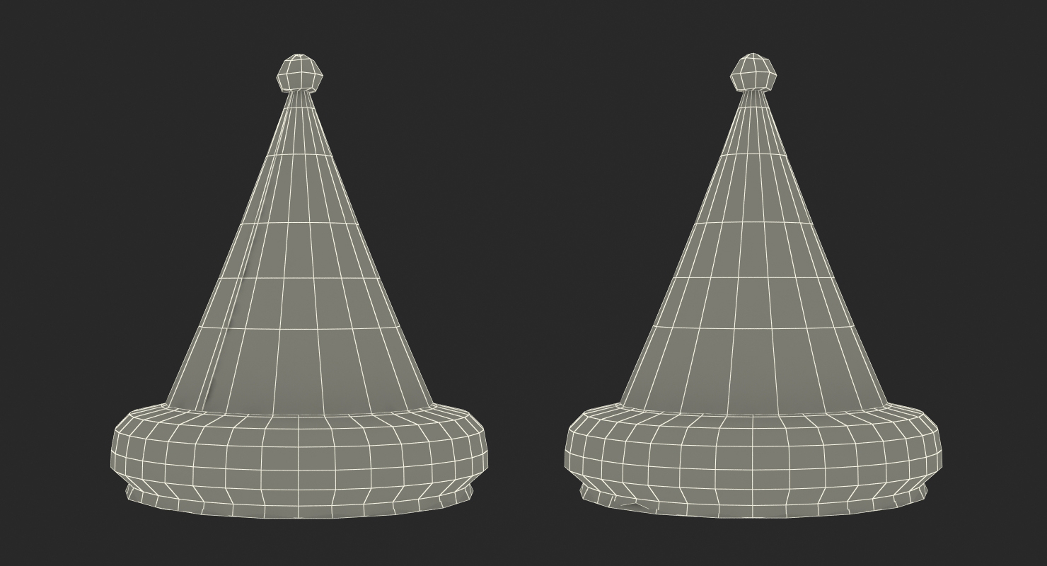 3D Fur Cone Party Hat model