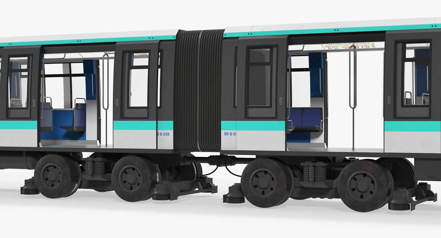 3D Paris Subway Train MP 05 Rigged