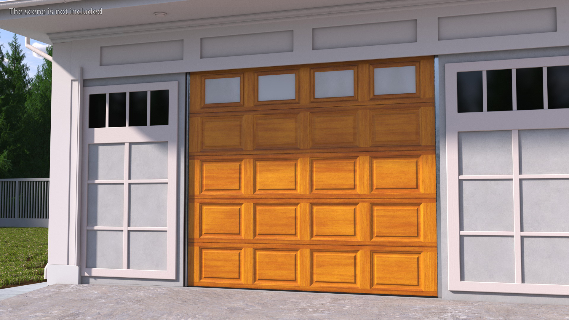 3D Automatic Garage Door Wooden model