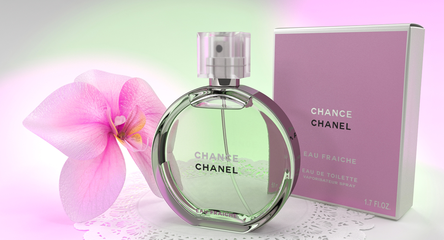 3D Parfum Chanel Chance Eau Fraiche with Box