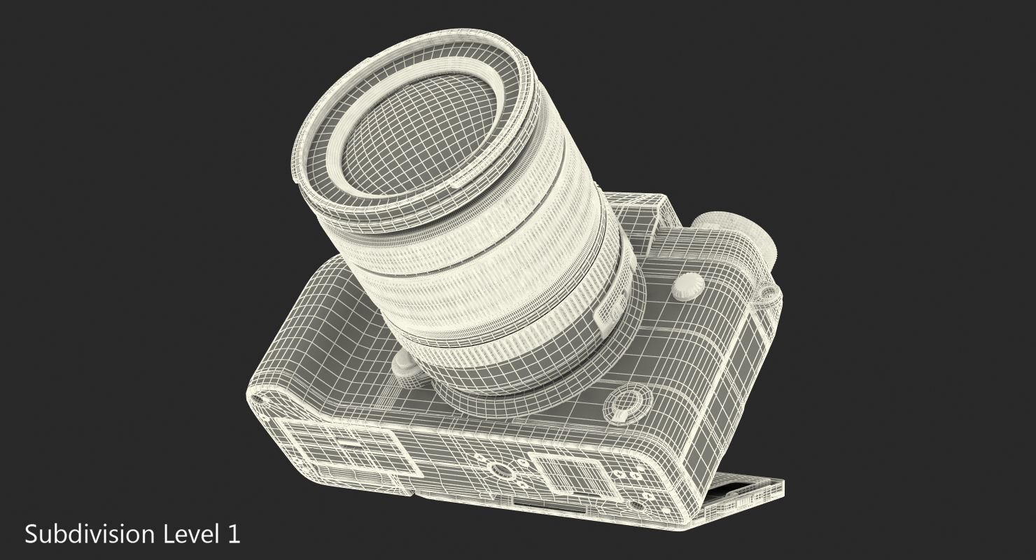 3D Digital Camera Fuji X T2 Rigged