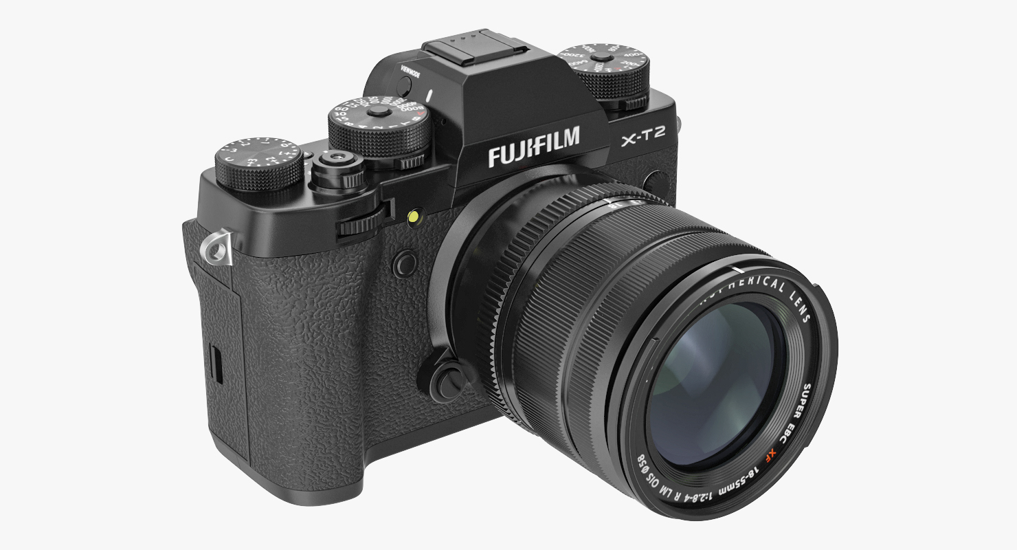 3D Digital Camera Fuji X T2 Rigged