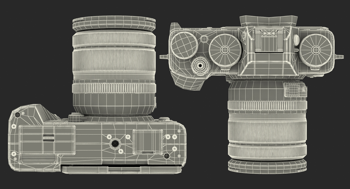 3D Digital Camera Fuji X T2 Rigged