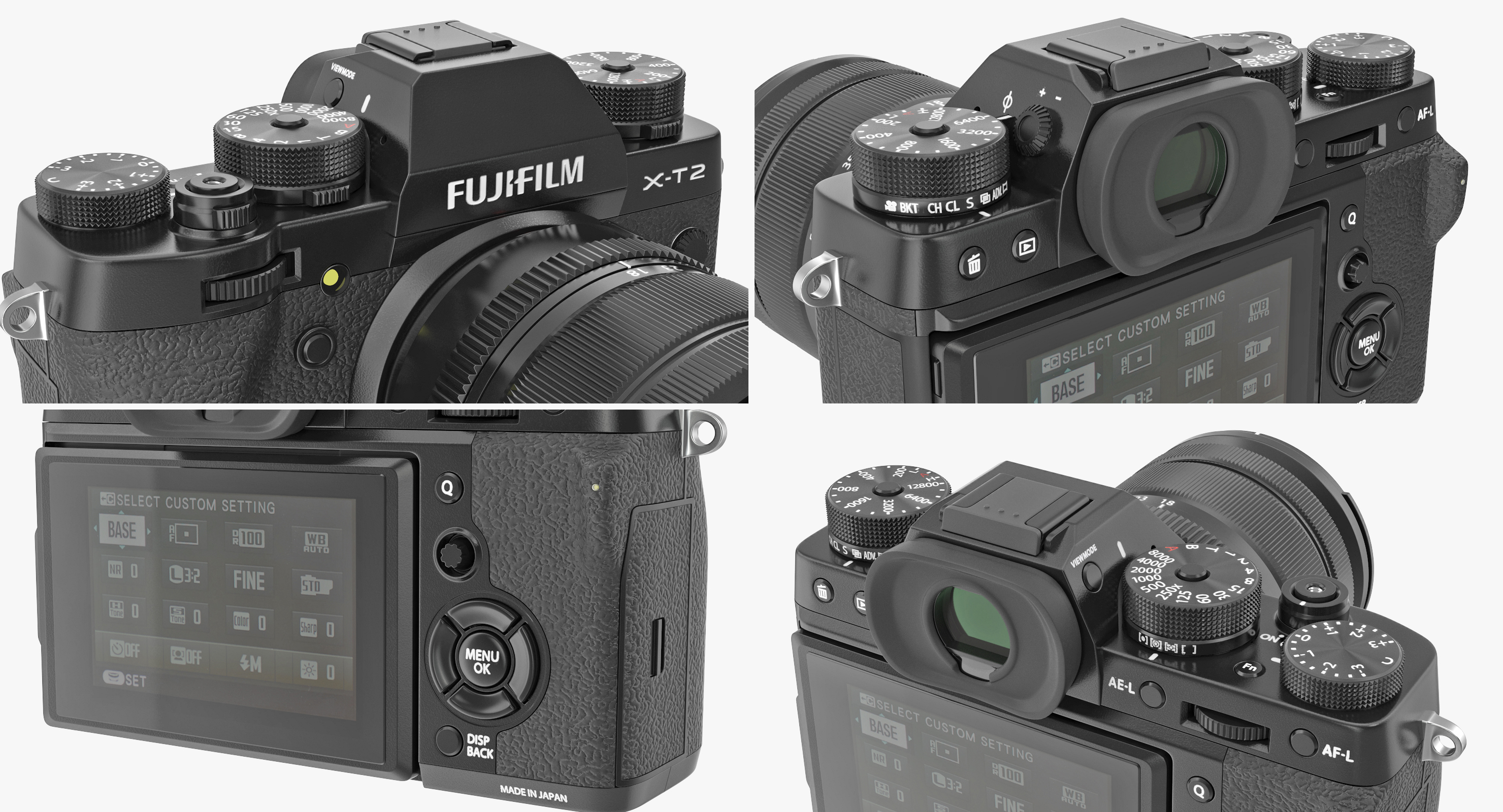 3D Digital Camera Fuji X T2 Rigged