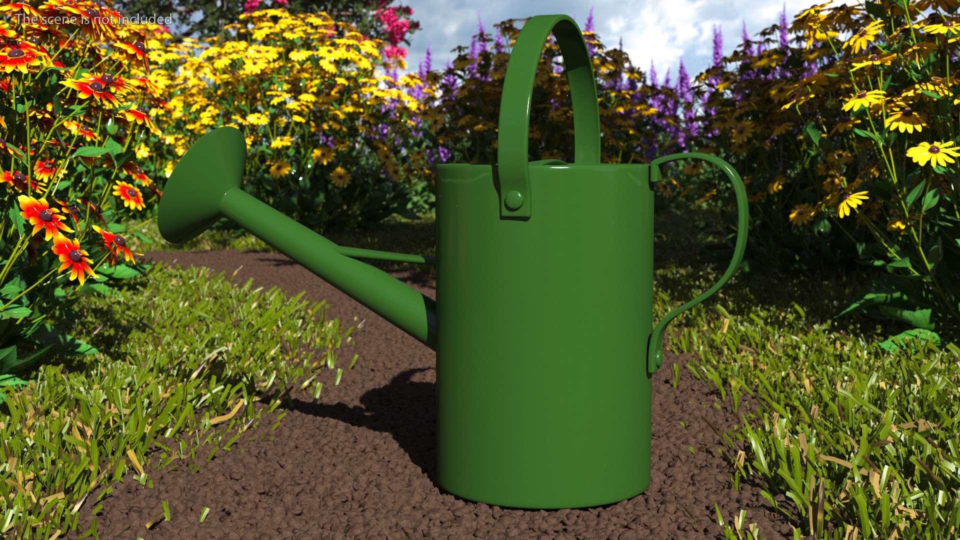 3D model Garden Watering Can Green