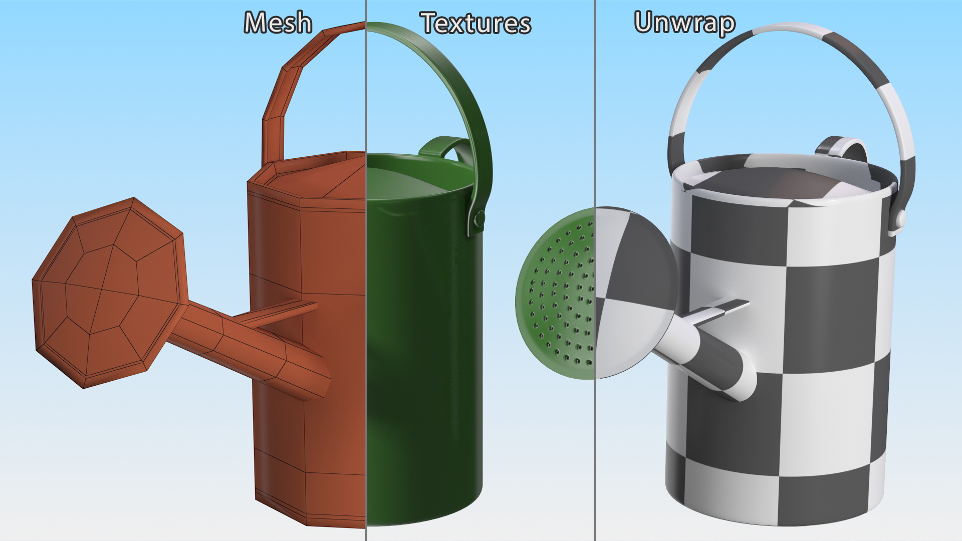 3D model Garden Watering Can Green