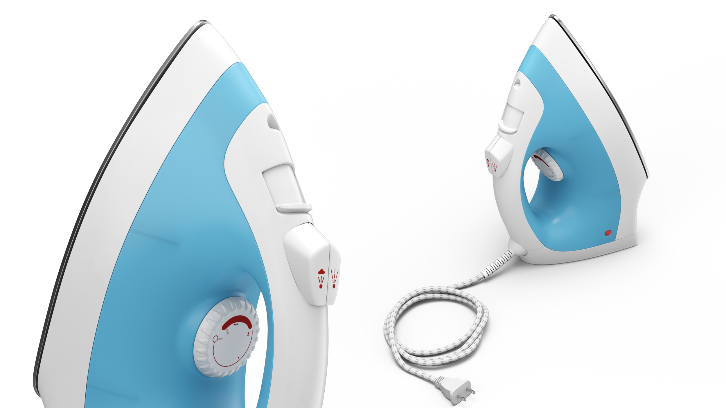 3D model Steam Iron Blue