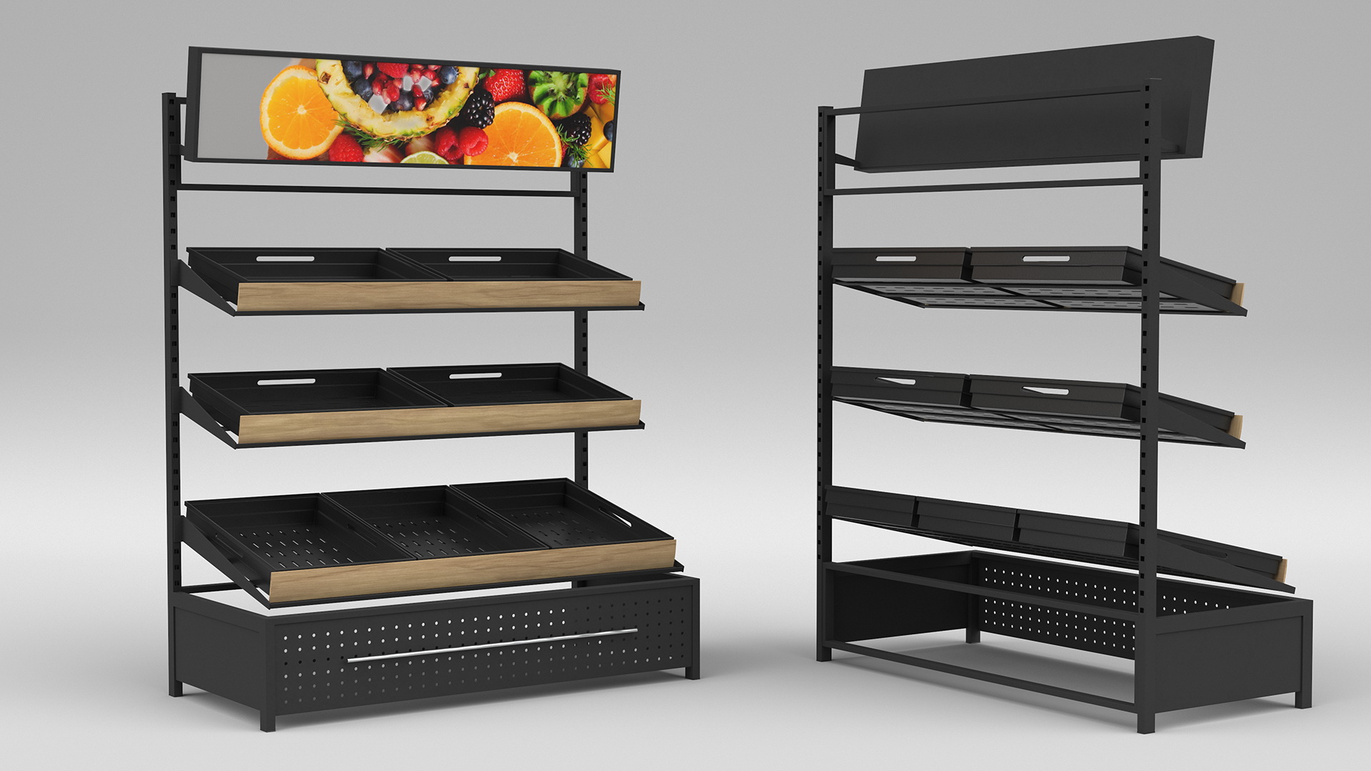 3D model Grocery Display Rack