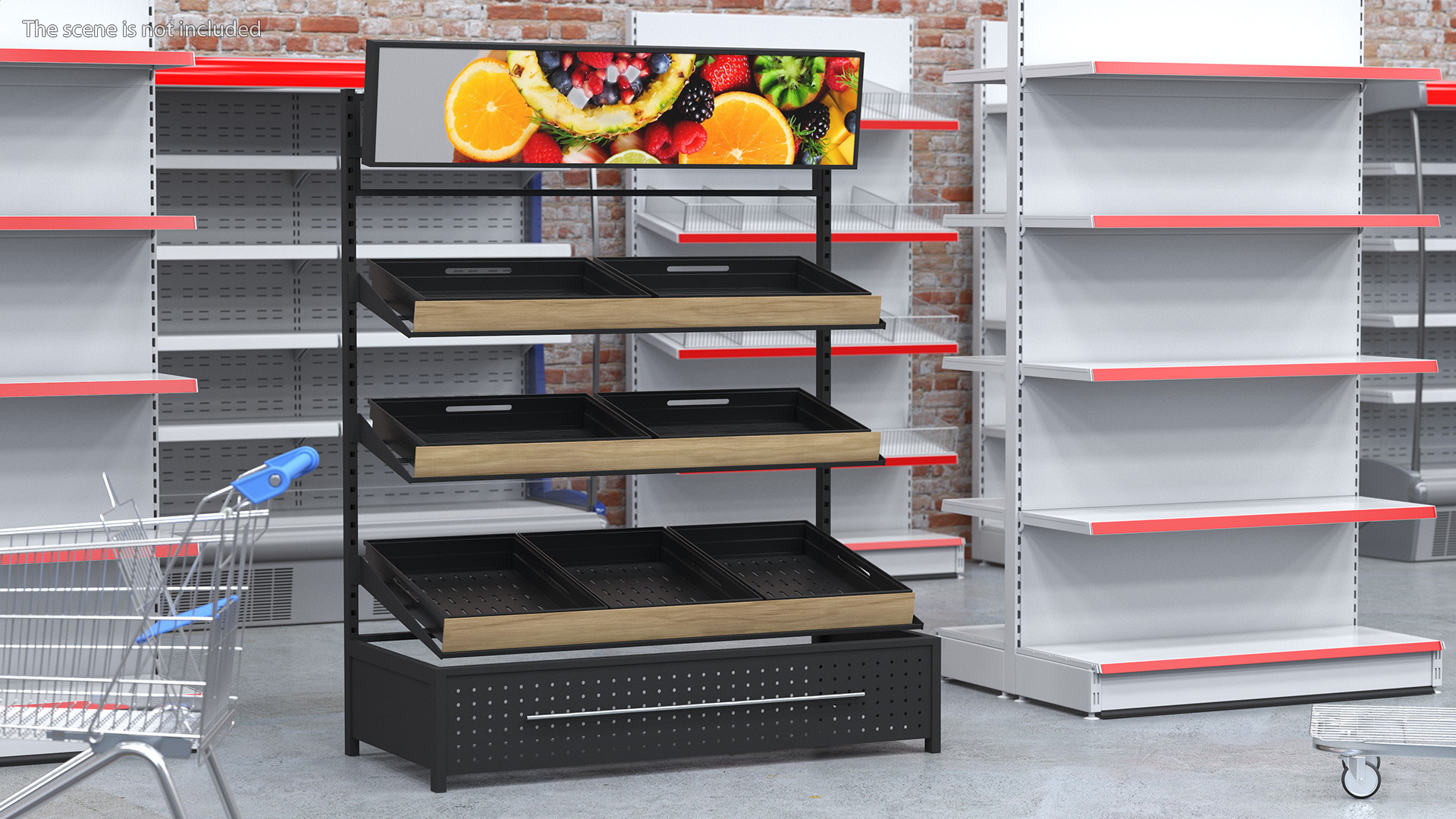 3D model Grocery Display Rack