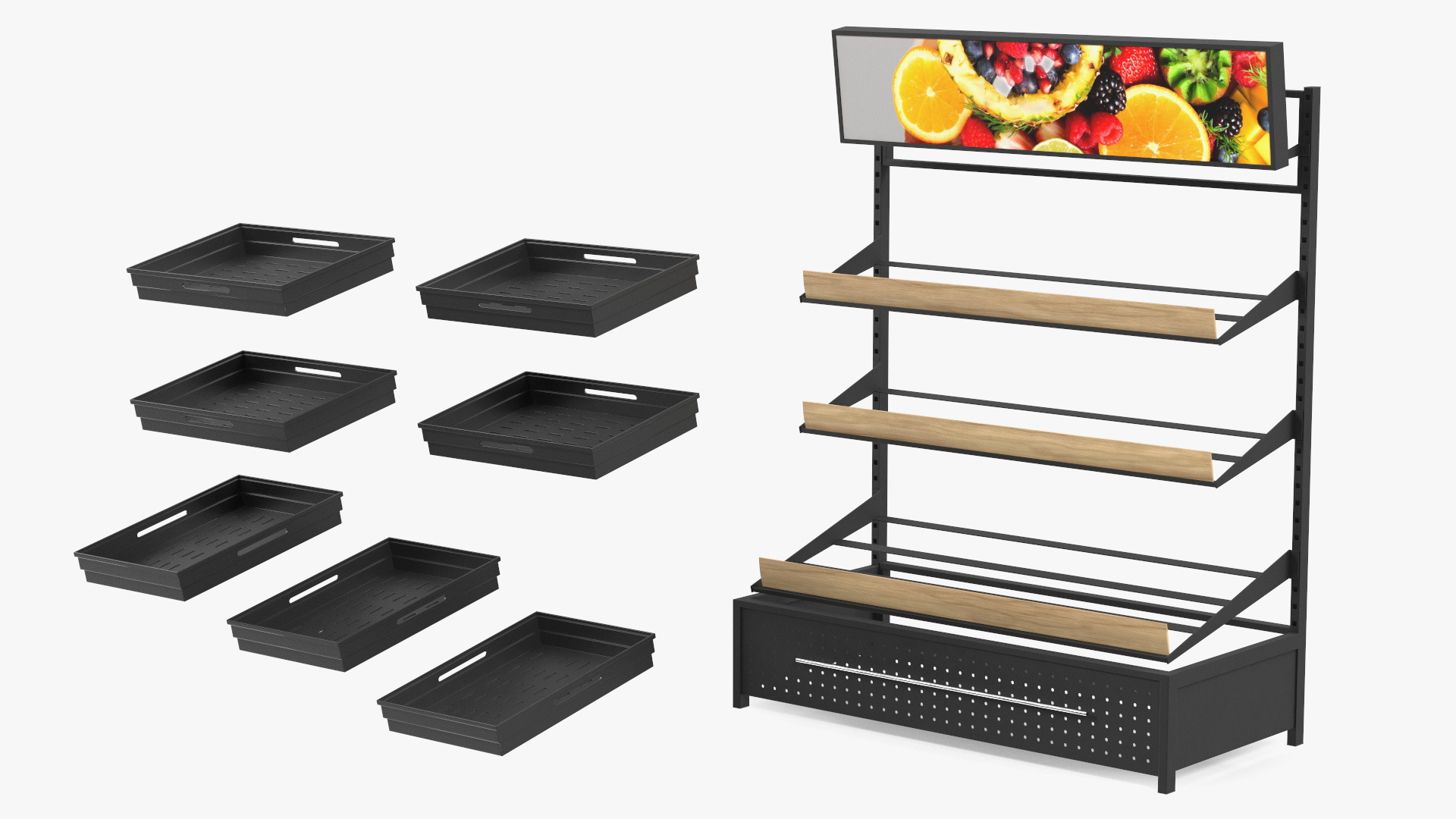 3D model Grocery Display Rack