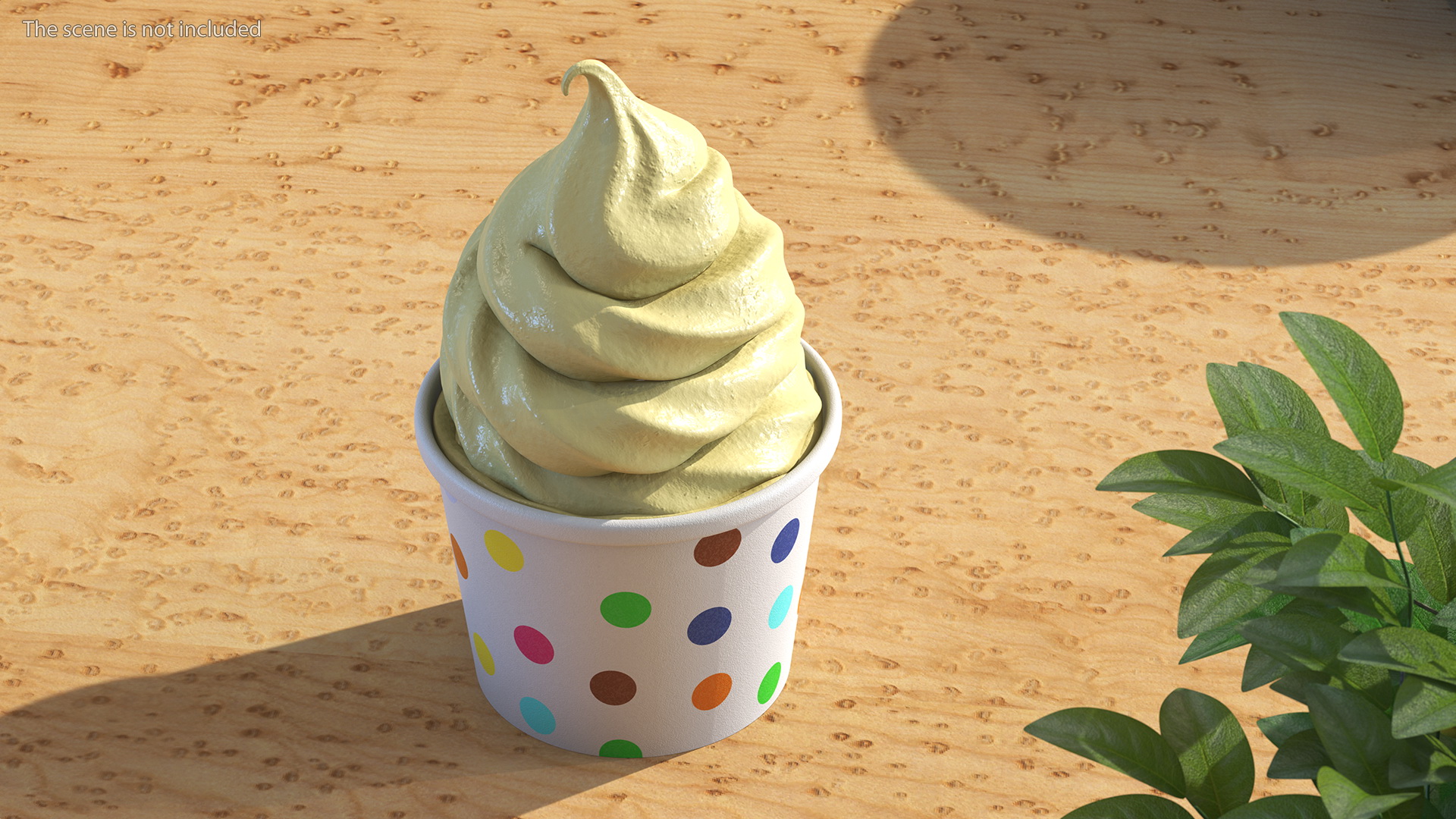 3D Vanilla Ice Cream Cup