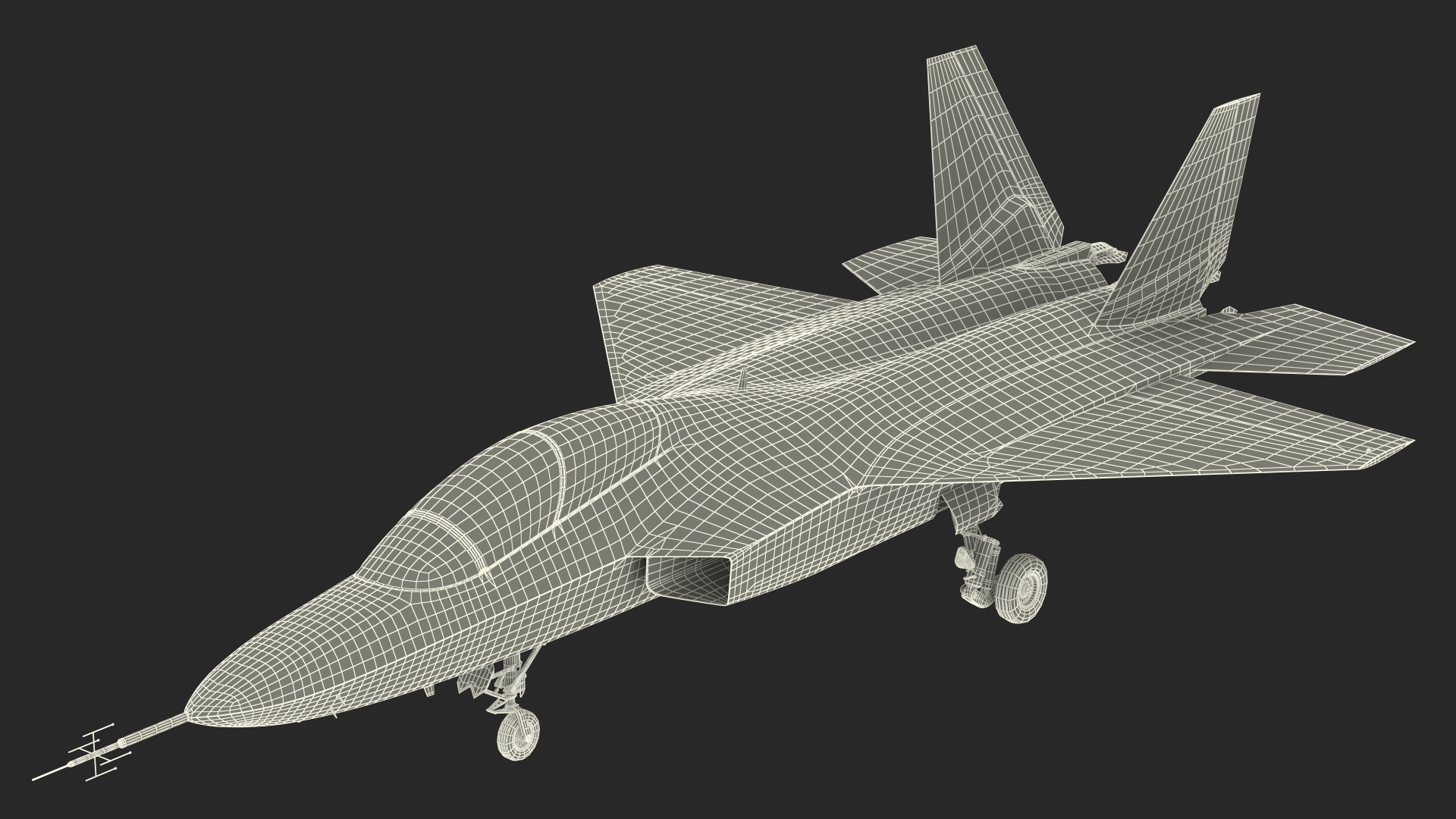 3D Mitsubishi X2 Shinshin Aircraft Rigged model