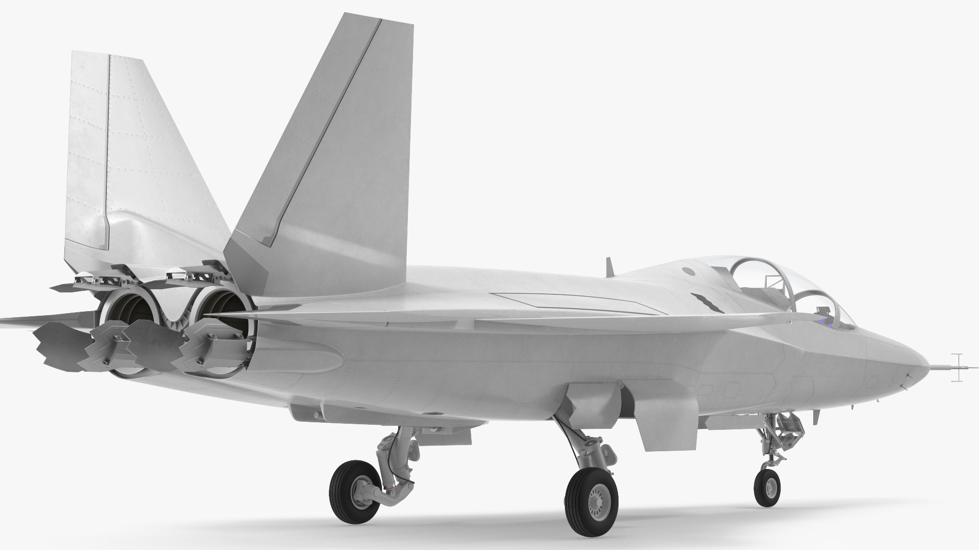 3D Mitsubishi X2 Shinshin Aircraft Rigged model