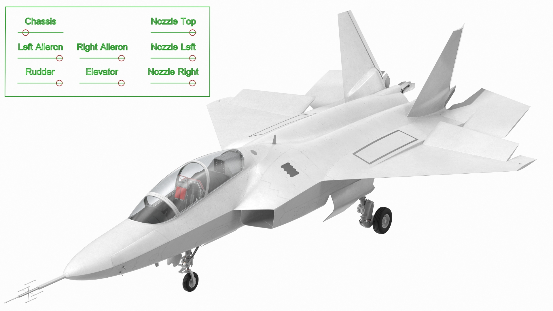 3D Mitsubishi X2 Shinshin Aircraft Rigged model