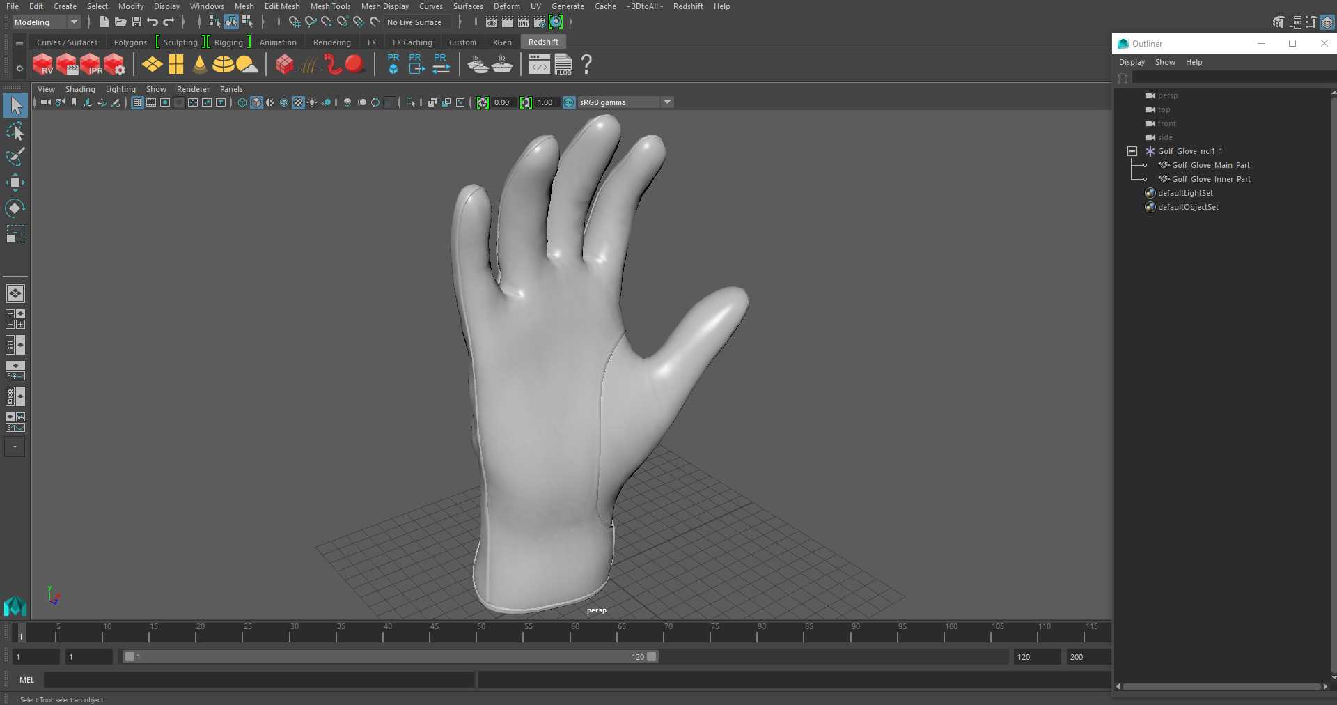 3D model Golf Glove