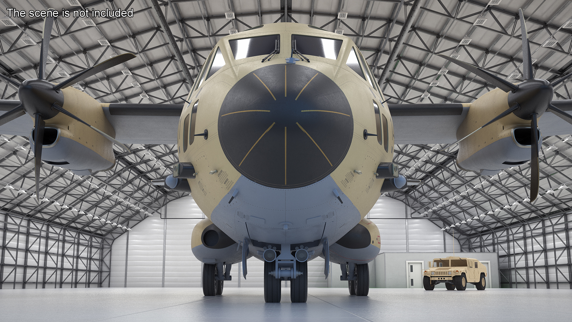 Alenia C-27J Spartan Morocco Rigged for Cinema 4D 3D model