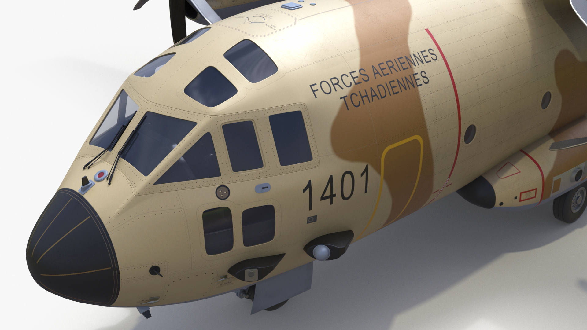 Alenia C-27J Spartan Morocco Rigged for Maya 3D model