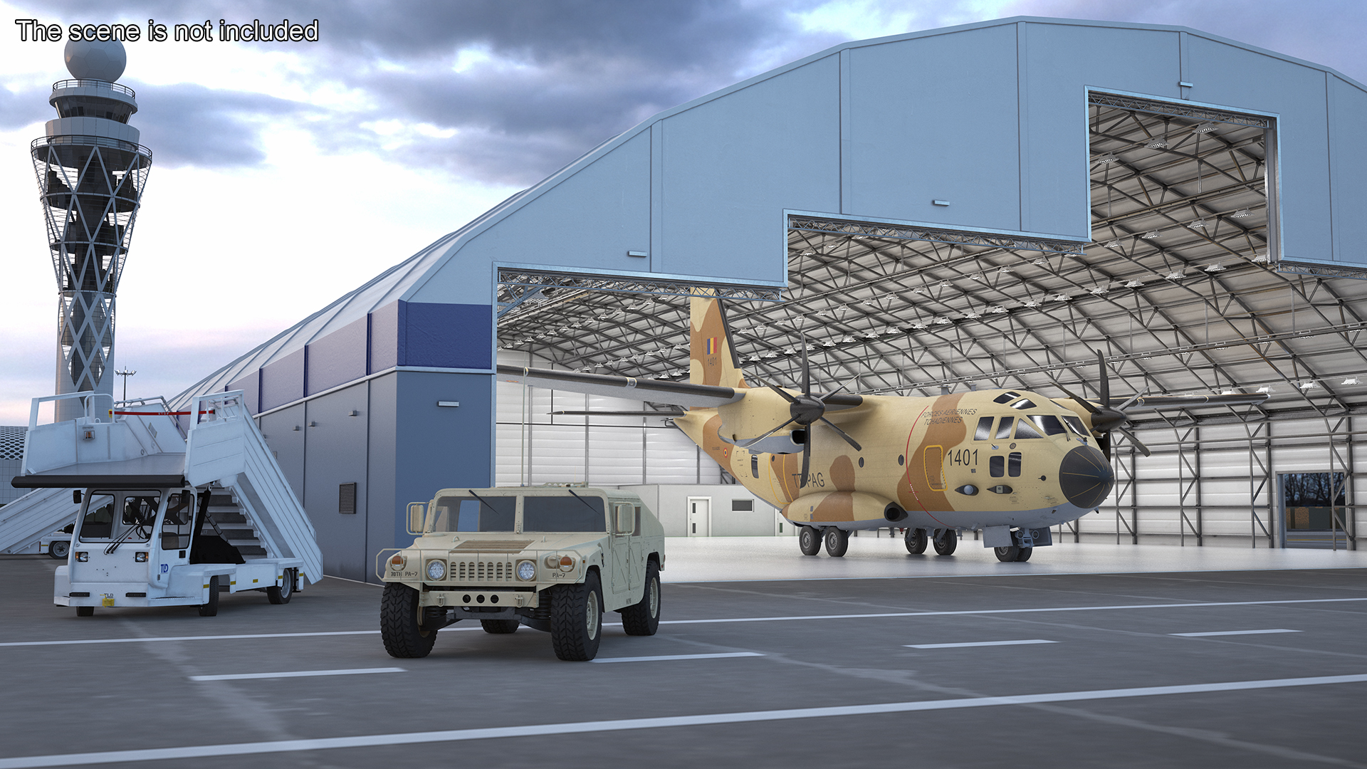 Alenia C-27J Spartan Morocco Rigged for Maya 3D model