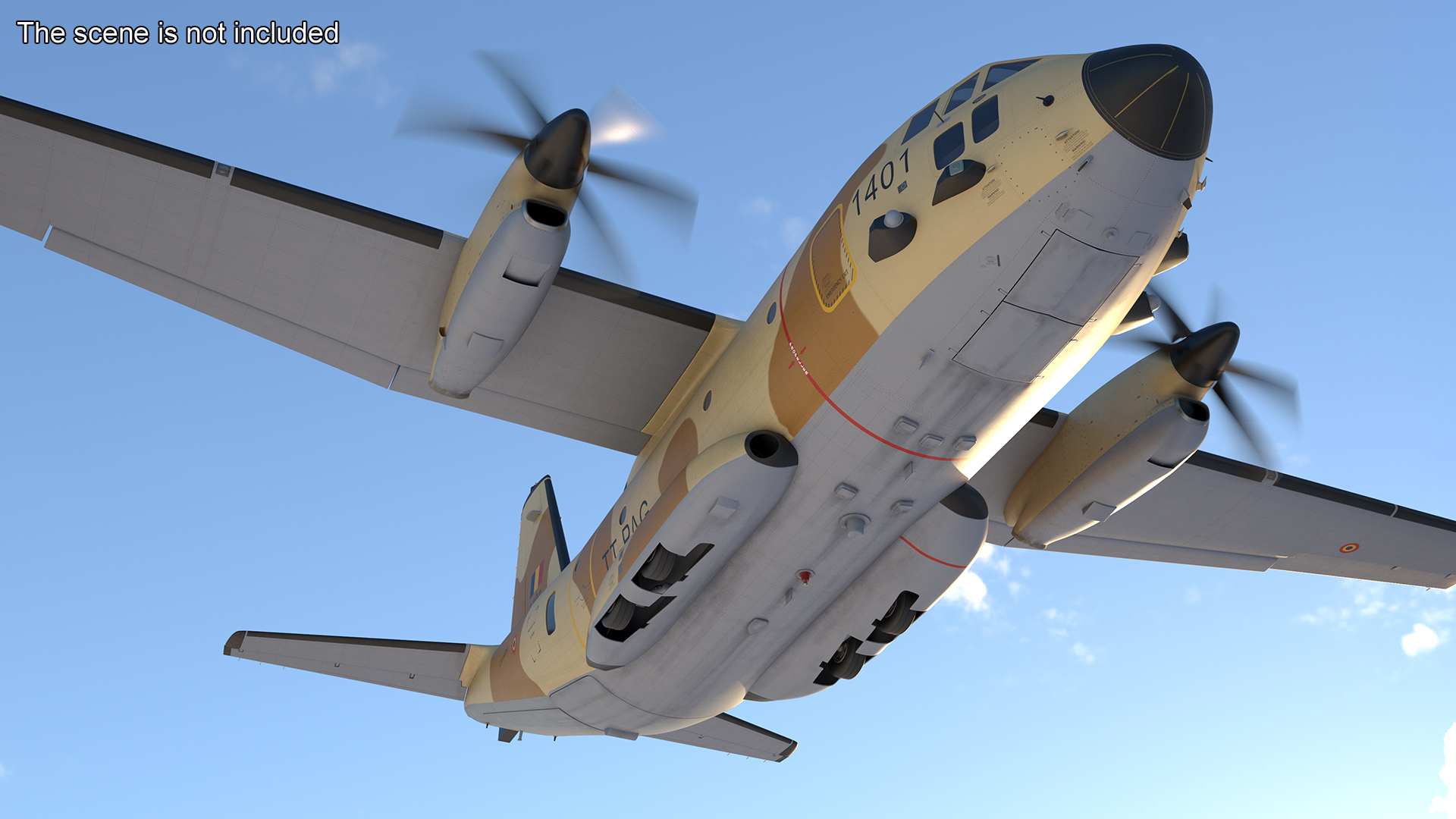 Alenia C-27J Spartan Morocco Rigged for Maya 3D model