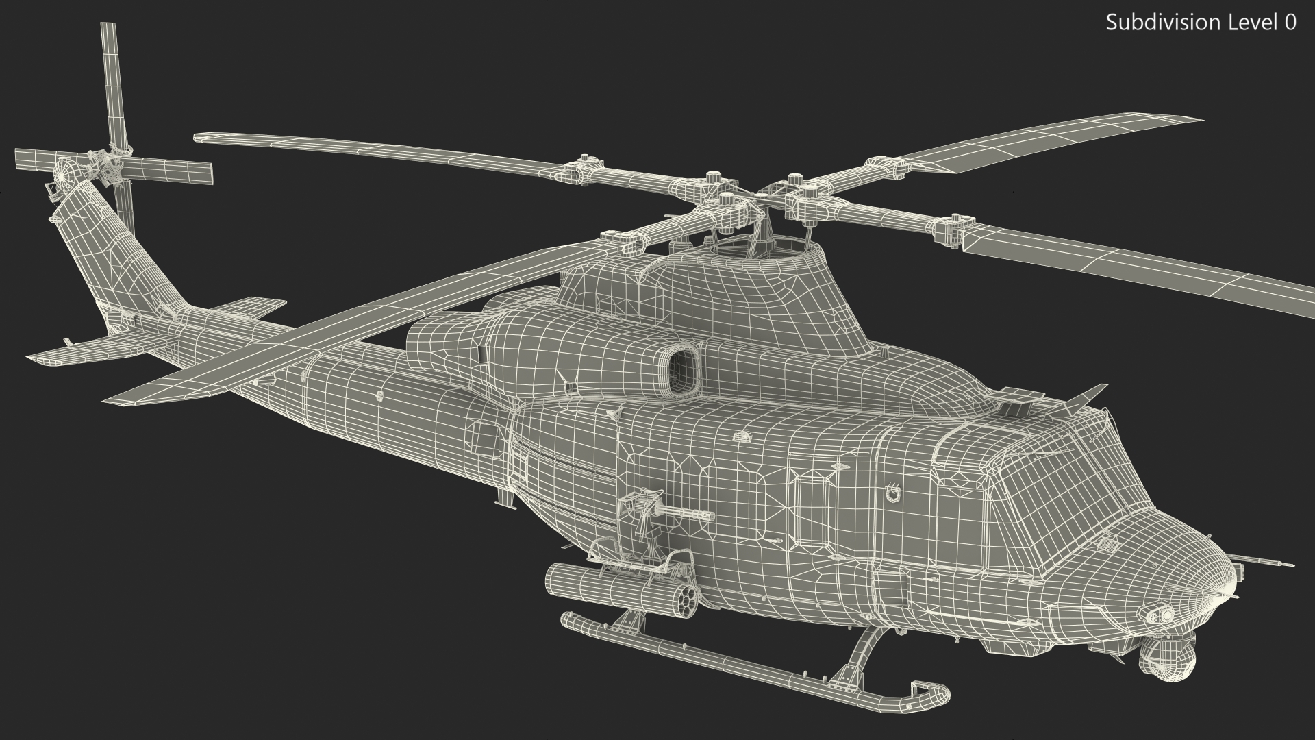 3D Bell UH1Y Venom Helicopter