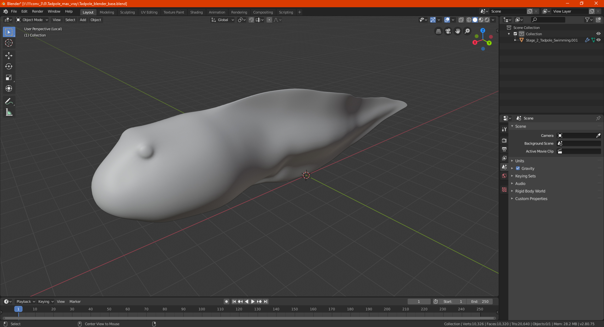 Tadpole 3D model