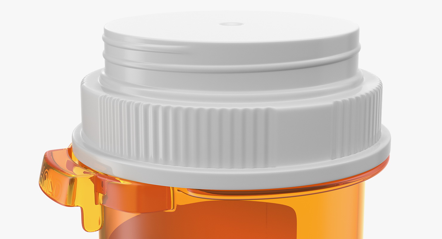 Pill Bottle with Pills 3D