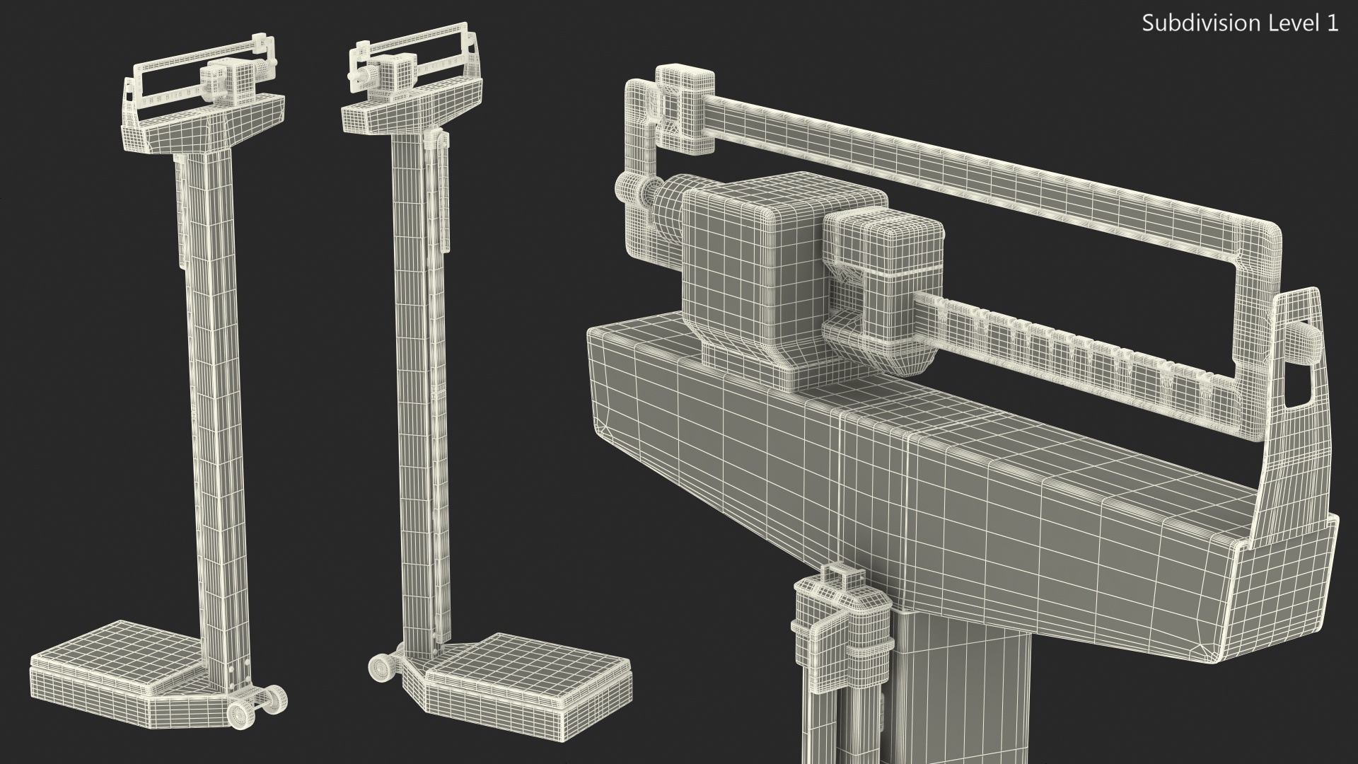 Detecto Physician Weigh Beam Eye Level Scale 3D model