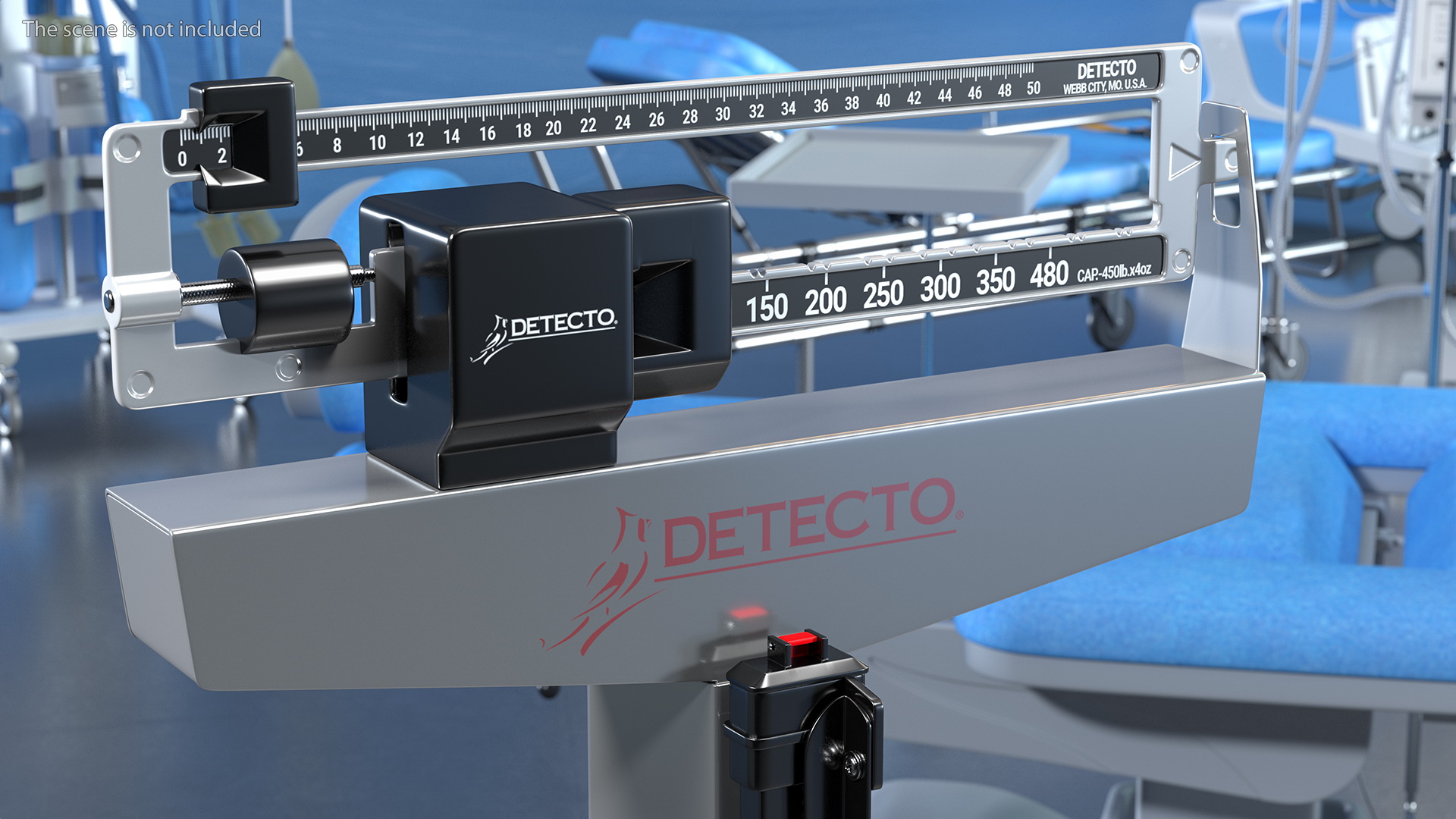 Detecto Physician Weigh Beam Eye Level Scale 3D model