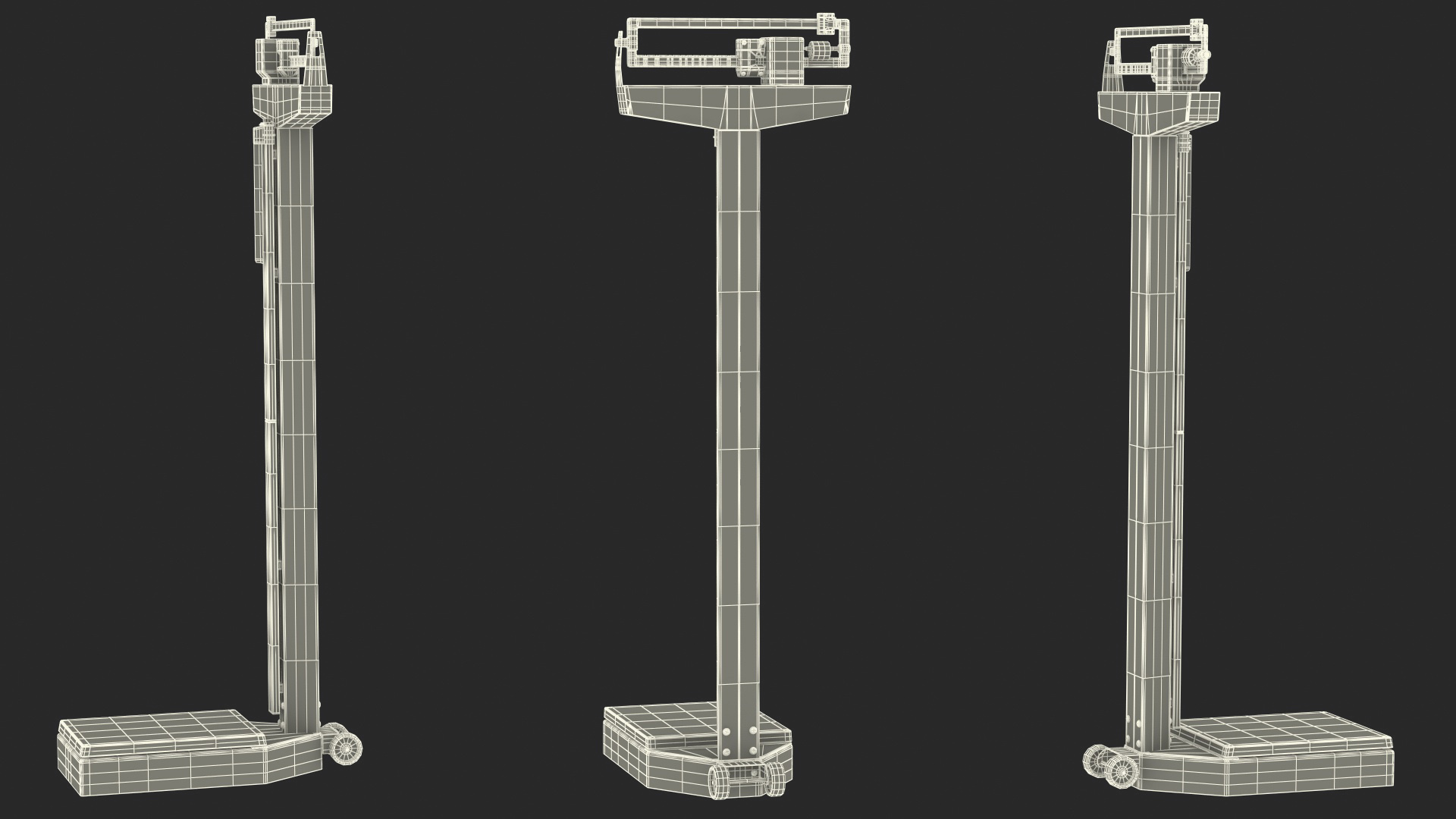 Detecto Physician Weigh Beam Eye Level Scale 3D model