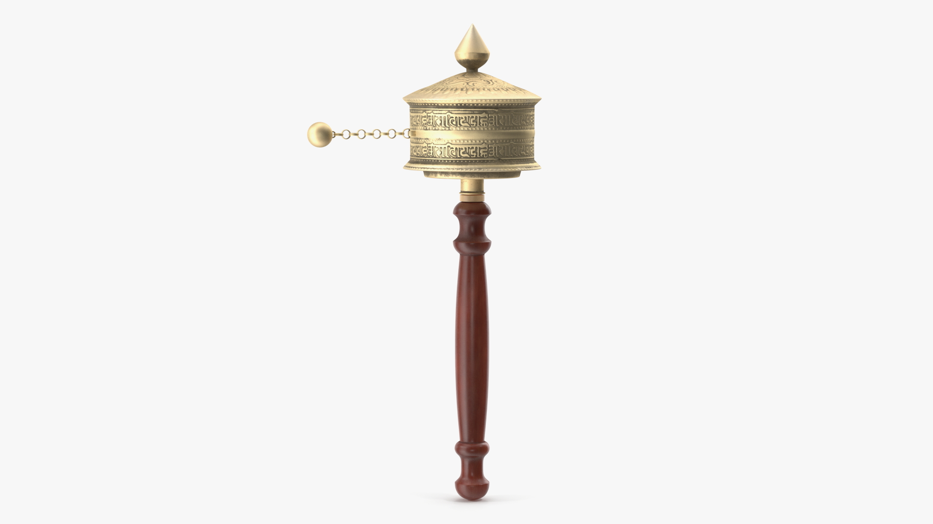 Tibetan Buddhist Hand Held Prayer Wheel 3D model