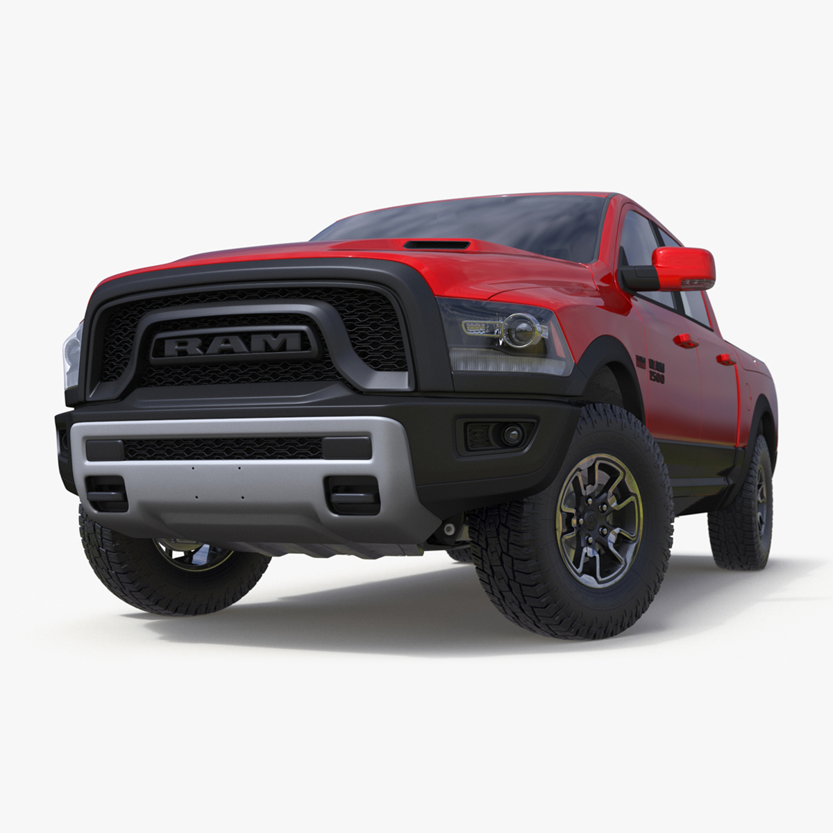 Dodge Ram 1500 Pickup Truck Rigged 3D model