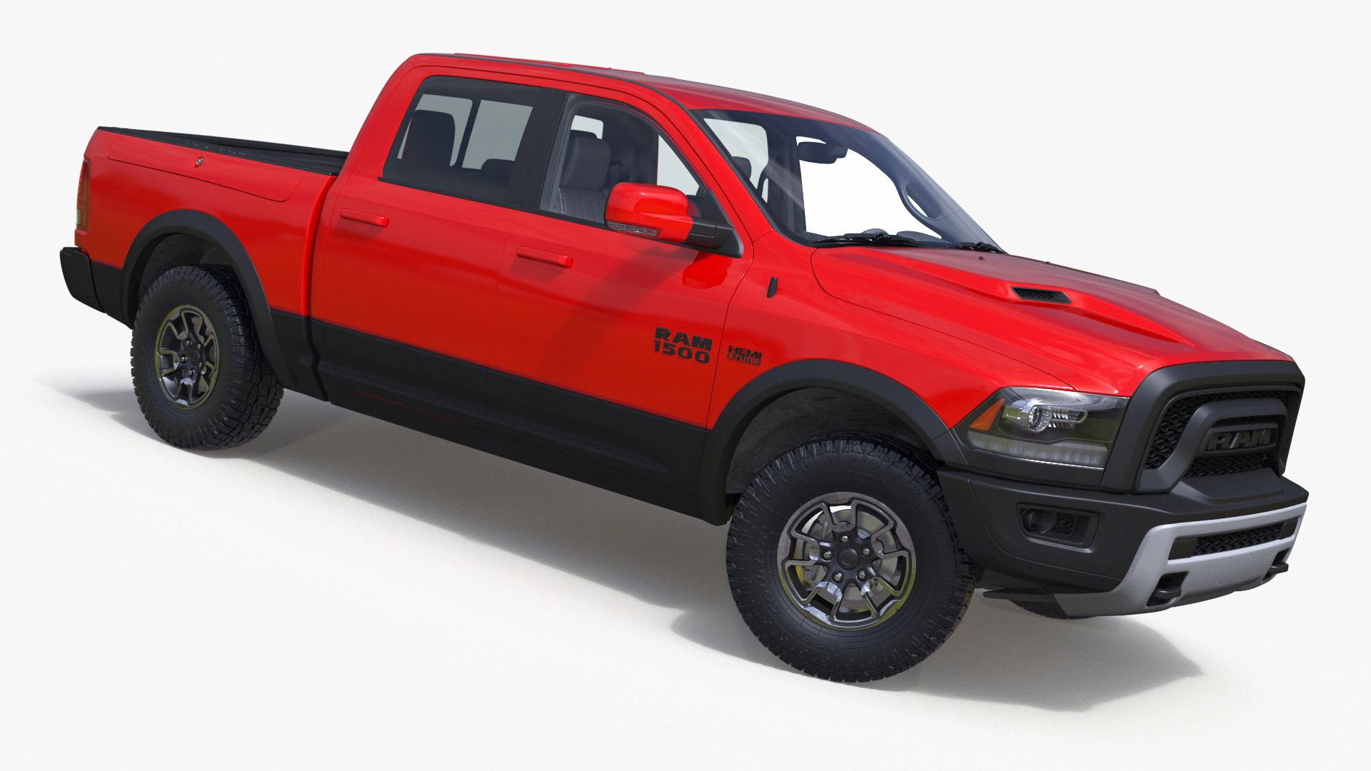 Dodge Ram 1500 Pickup Truck Rigged 3D model