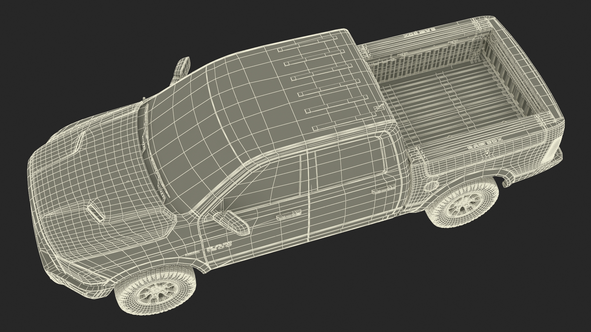 Dodge Ram 1500 Pickup Truck Rigged 3D model