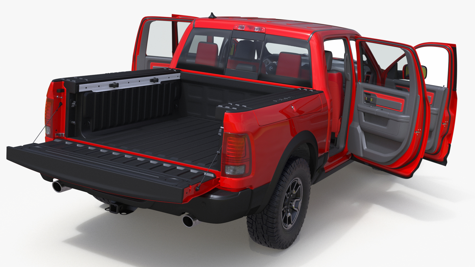 Dodge Ram 1500 Pickup Truck Rigged 3D model