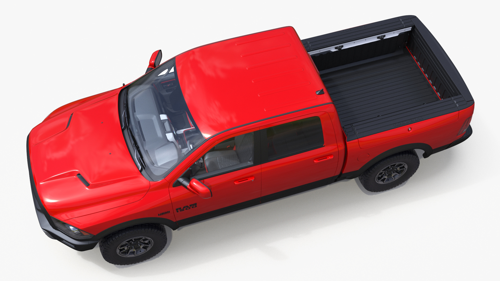 Dodge Ram 1500 Pickup Truck Rigged 3D model