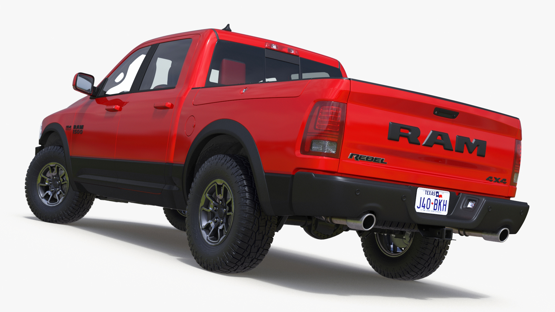 Dodge Ram 1500 Pickup Truck Rigged 3D model