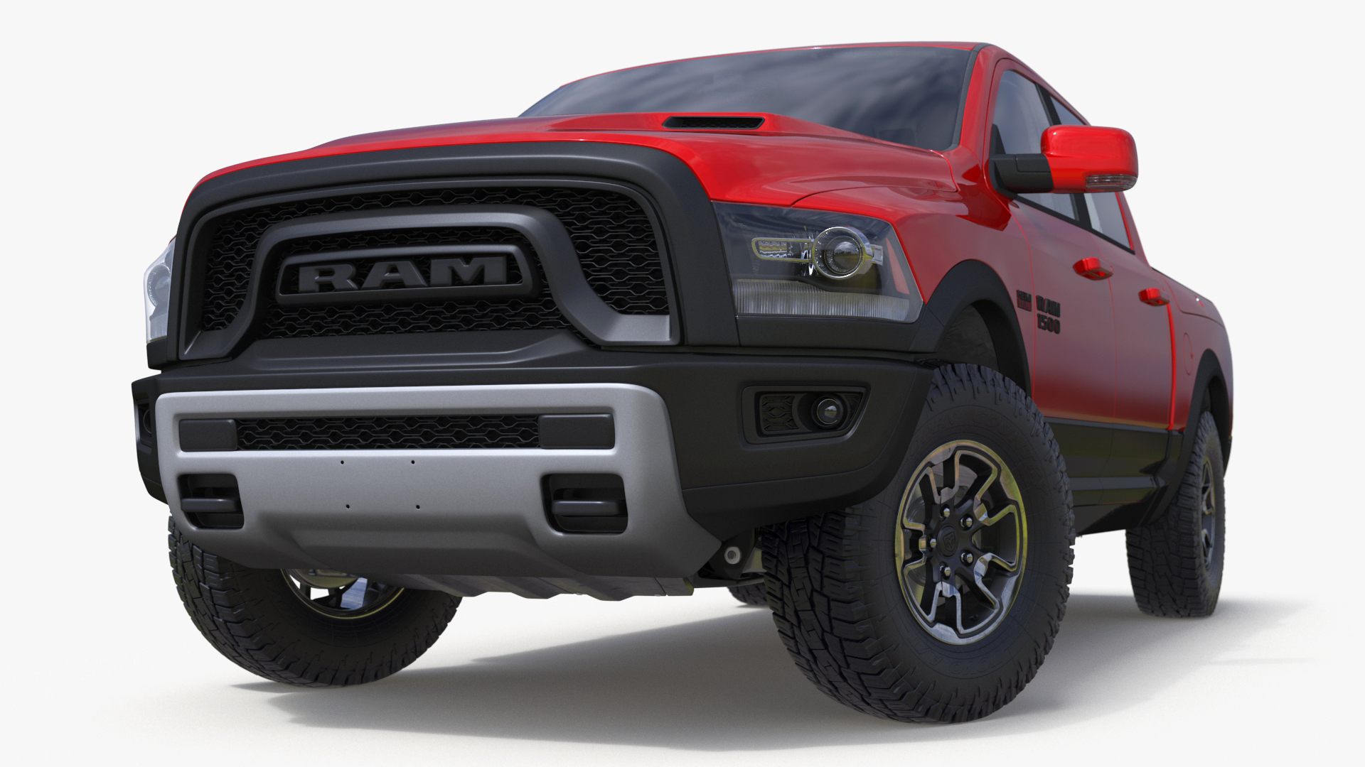 Dodge Ram 1500 Pickup Truck Rigged 3D model