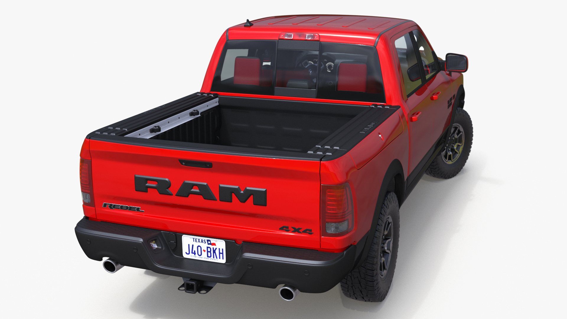 Dodge Ram 1500 Pickup Truck Rigged 3D model