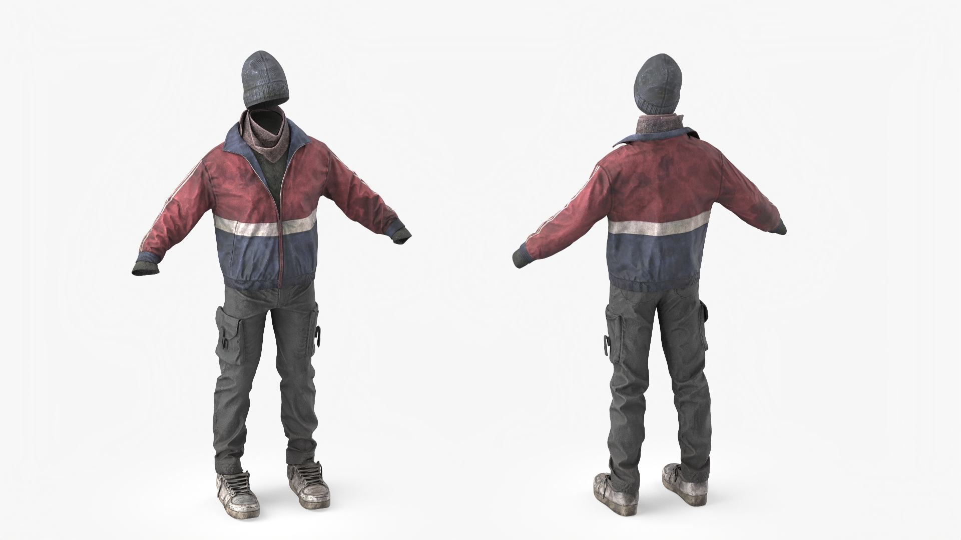 3D Ragged Clothes Set model