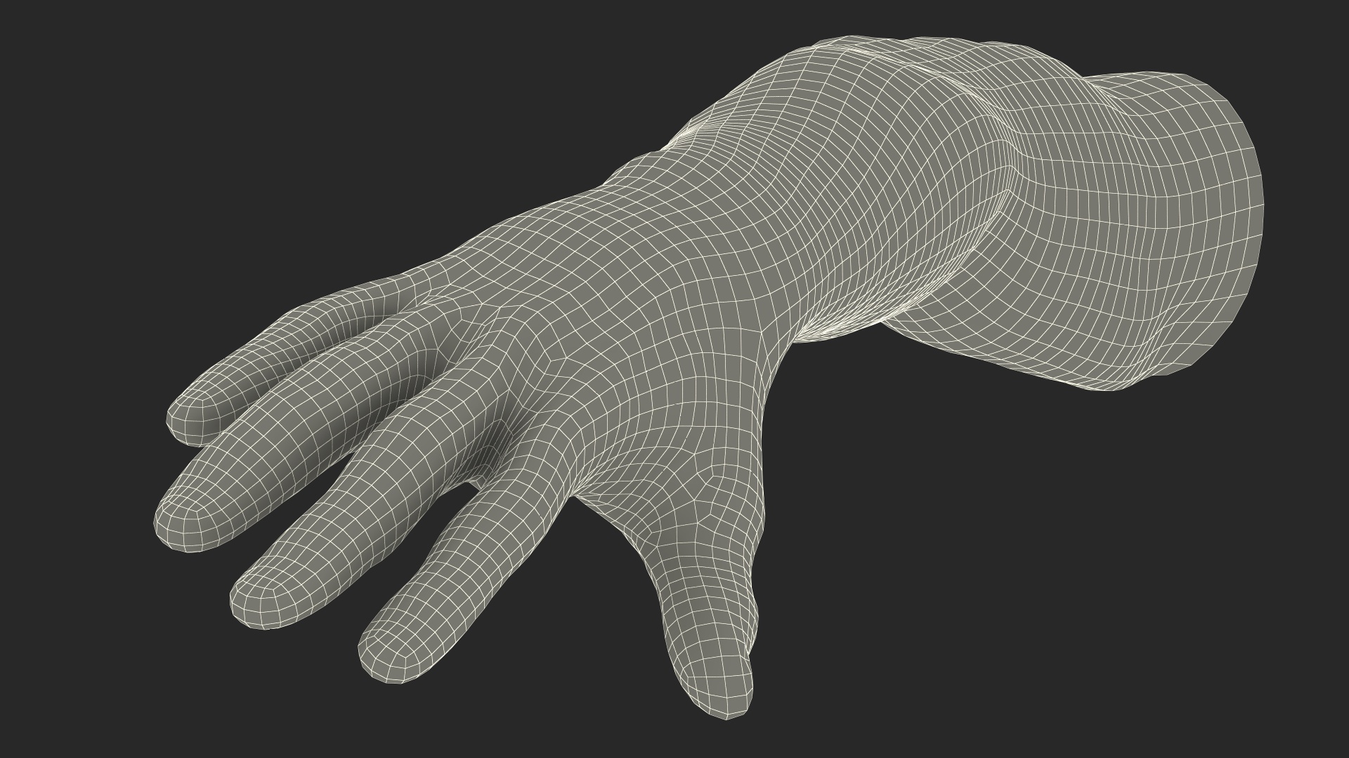 3D model Realistic Asian Male Hand