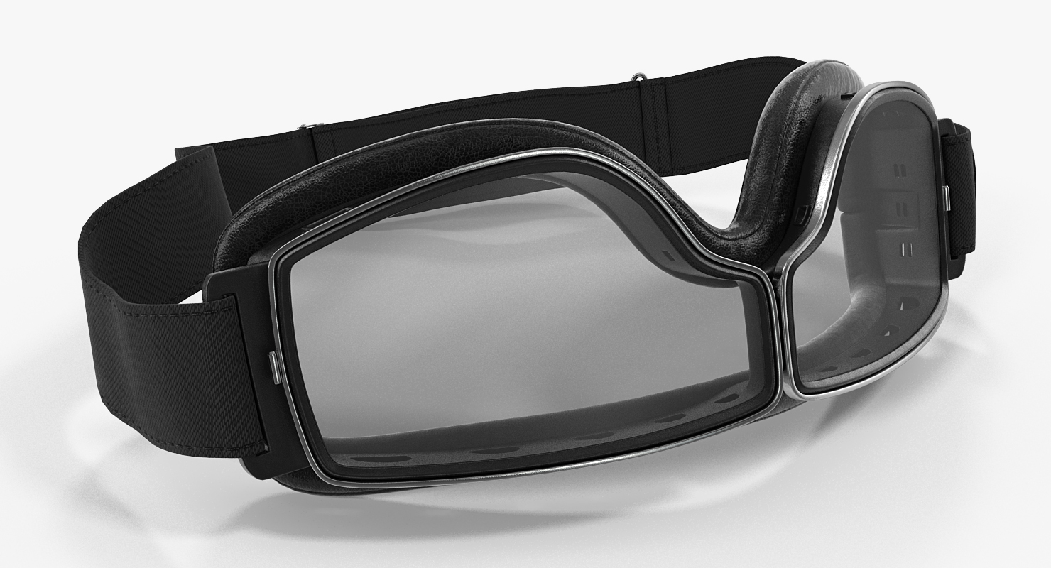 3D model Retro Pilot Goggles Black