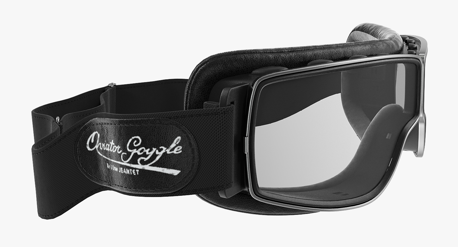 3D model Retro Pilot Goggles Black