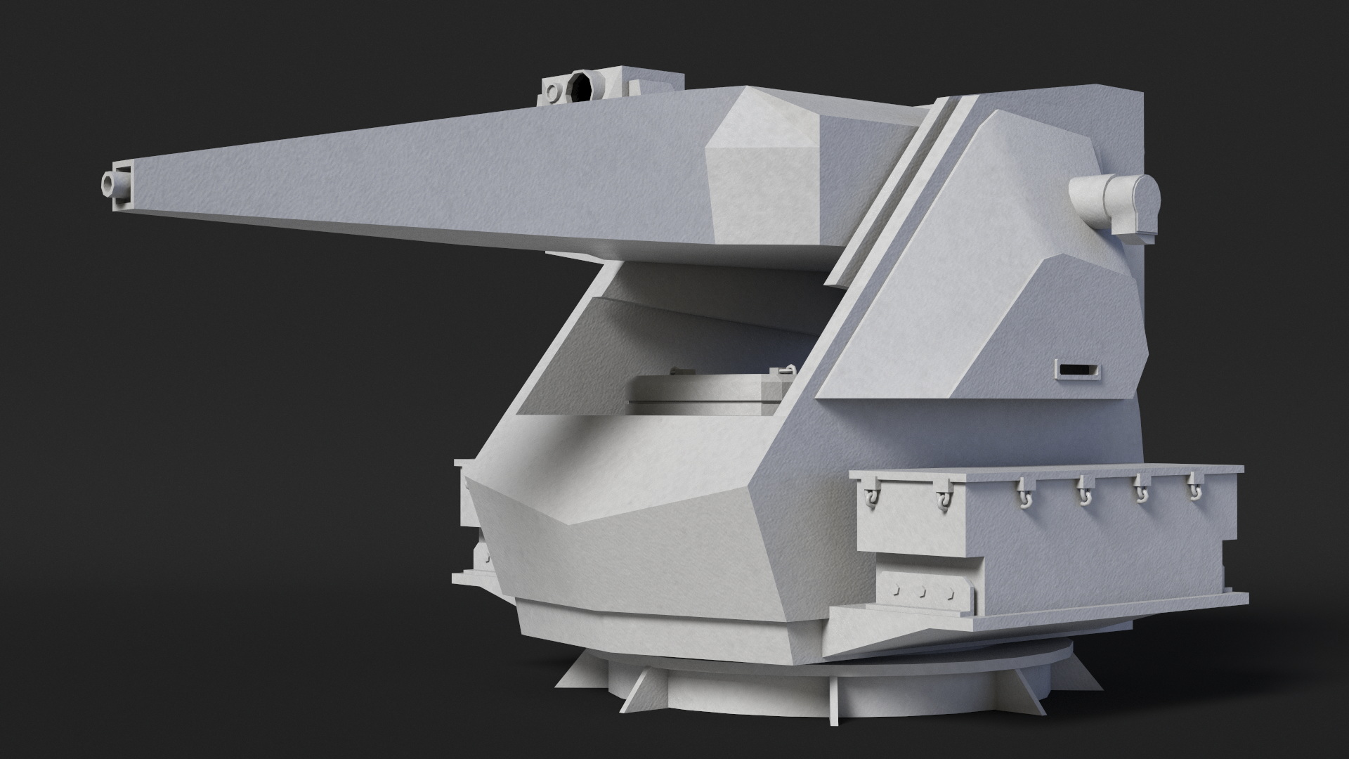 3D Simplified Sci Fi Navy Cannon System Gun for 3D Print model