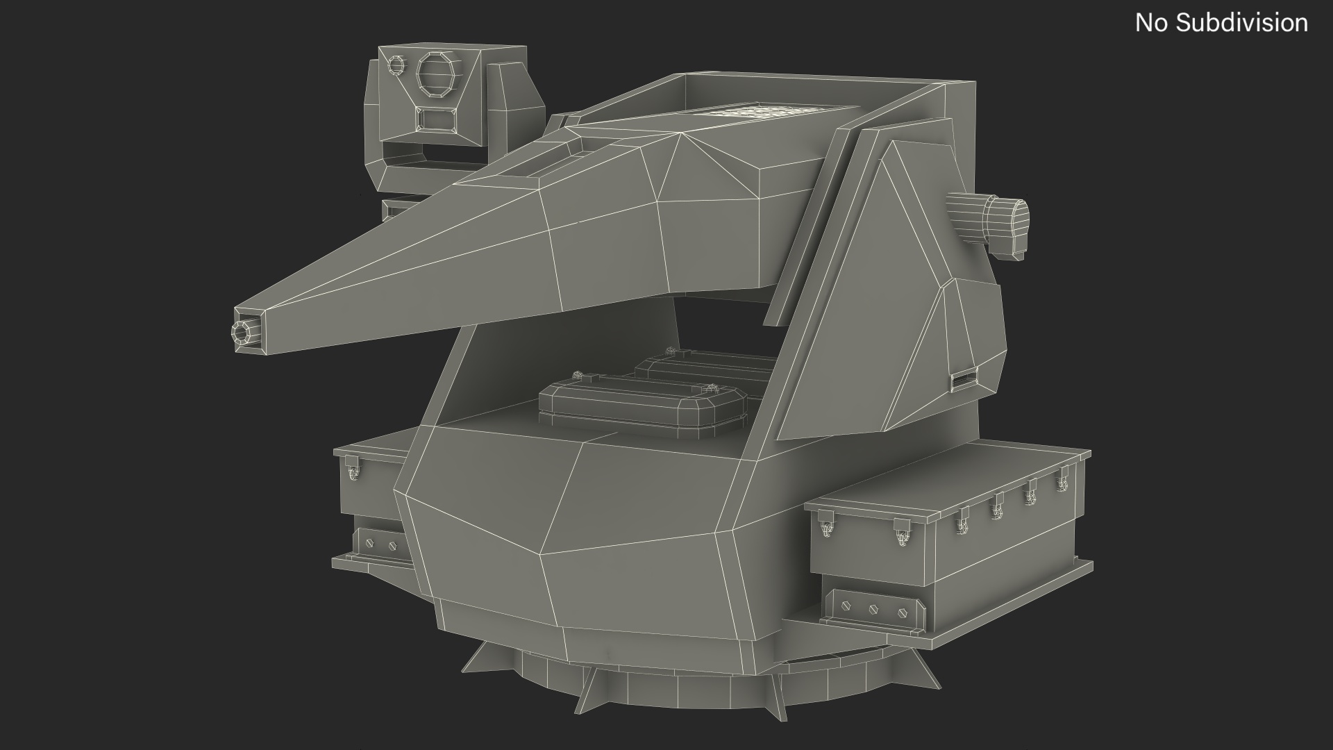 3D Simplified Sci Fi Navy Cannon System Gun for 3D Print model