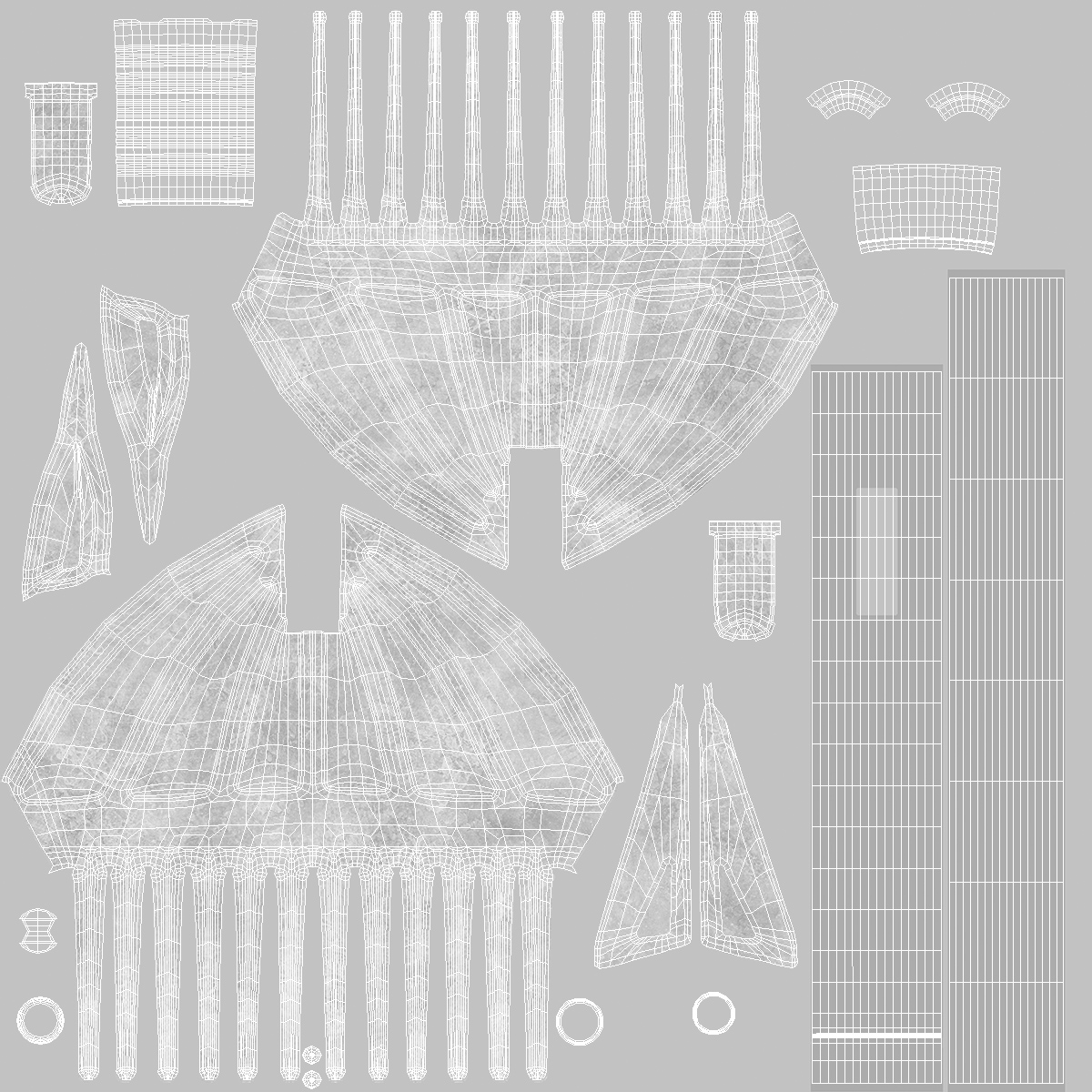 3D MLTOOLS Combined Rake Shovel and Sieve model