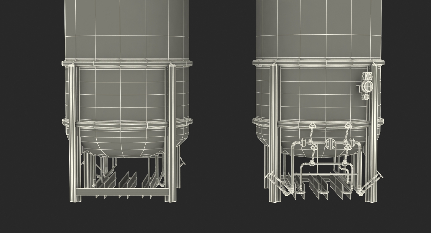 3D model LNG Gas Cryogenic Storage Tank