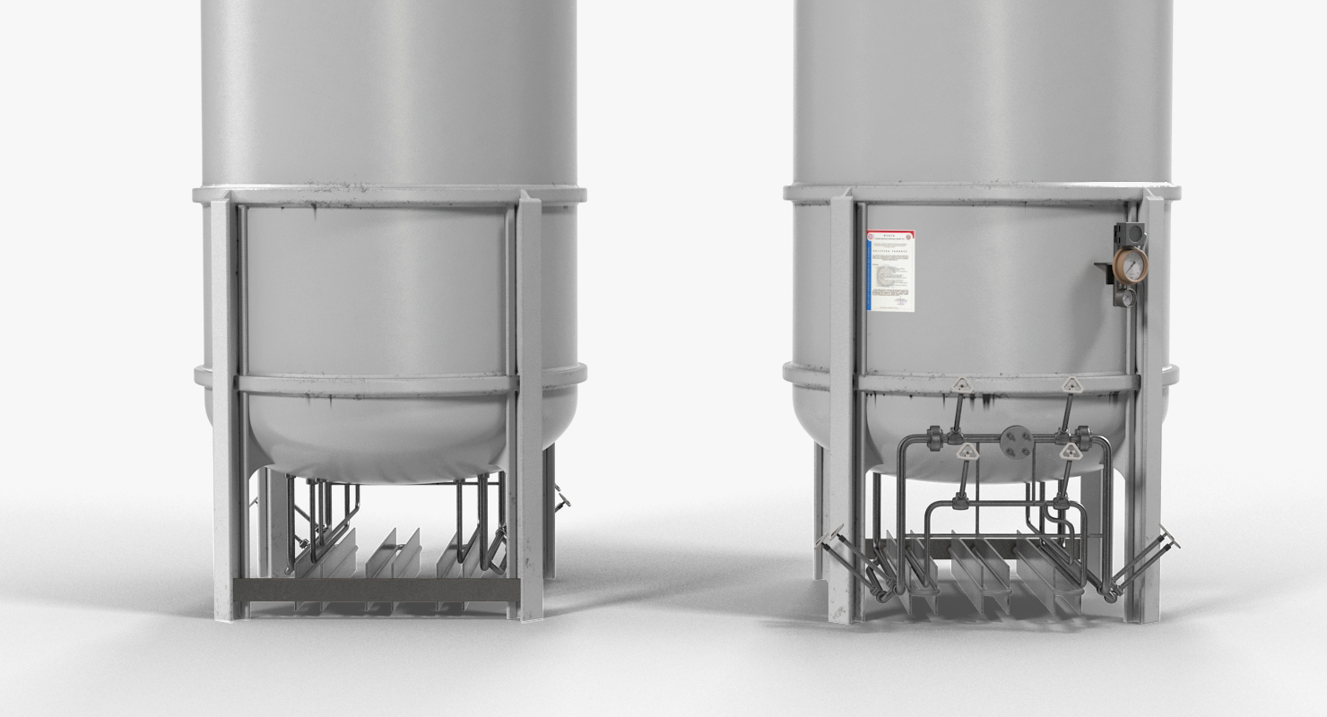 3D model LNG Gas Cryogenic Storage Tank